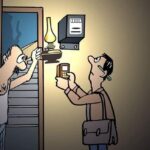 كاريكتير موظف كهرباء