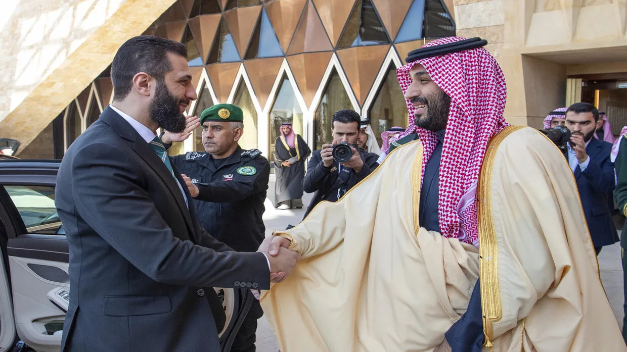 ولي العهد السعودي يستقبل الرئيس السوري أحمد الشرع في قصر اليمامة بالرياض
